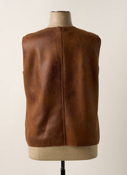 Vestă fără mâneci maro TELMAIL femeie