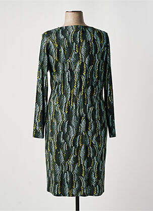 Rochie midi imprimeu fantezie mâneci lungi verde PAZ TORRAS femeie