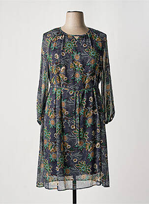 Rochie midi imprimeu floral mâneci lungi albastru GRIFFON femeie