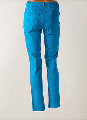 Pantalon slim țesătură poplin mărime normală albastru AGATHE & LOUISE femeie