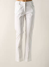 Pantalon slim țesătură poplin mărime normală alb AGATHE & LOUISE femeie