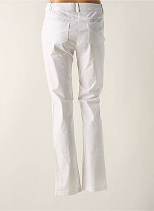 Pantalon slim țesătură poplin mărime normală alb AGATHE & LOUISE femeie