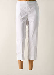 Pantalon trei sferturi croială dreaptă mărime normală alb ADELINA BY SCHEITER femme
