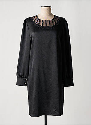 Rochie midi mâneci lungi mâneci lungi negru HALOGENE femeie