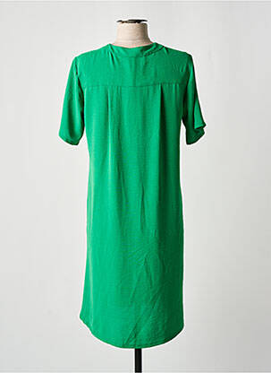 Rochie midi croială fluidă mâneci scurte verde PLURIELLES femeie