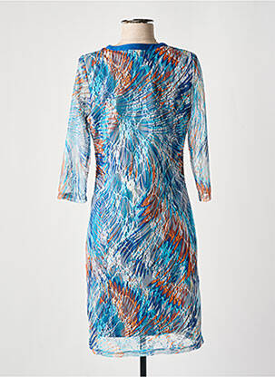 Rochie midi mâneci 3/4 mâneci 3/4 albastru GUY DUBOUIS femeie