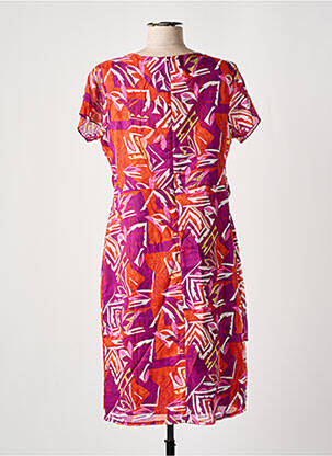 Rochie midi mâneci scurte mâneci scurte violet CHRISTINE LAURE femeie