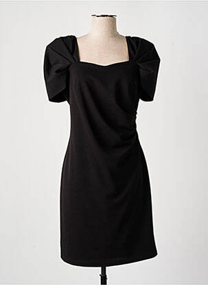 Rochie midi țesătură crep mâneci scurte negru GREGORY PAT femeie