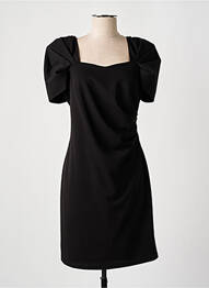 Rochie midi țesătură crep mâneci scurte negru GREGORY PAT femme