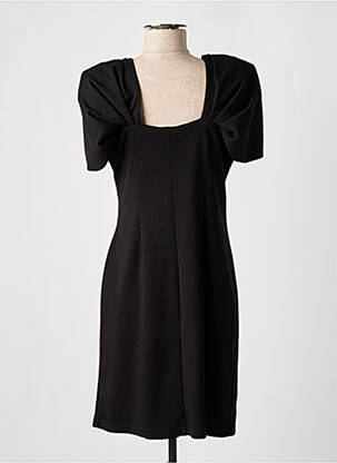 Rochie midi țesătură crep mâneci scurte negru GREGORY PAT femeie
