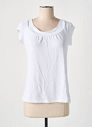 Tricou elasticitate mâneci scurte alb MERI & ESCA femeie