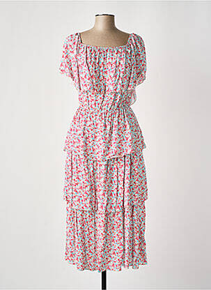 Rochie lungă roz COULEURS DU TEMPS femeie