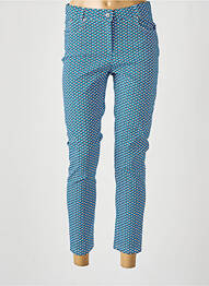 Pantalon 7/8 elasticitate mărime normală albastru GUY DUBOUIS femme