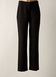 Pantalon drept închidere cu fermoar sub clapetă cu nasturi negru GREGORY PAT femme