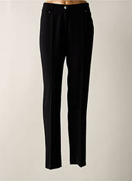 Pantalon drept închidere cu fermoar sub clapetă cu nasturi negru CHRISTINE LAURE femme
