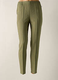 Pantalon slim talie elastică verde GEVANA femme