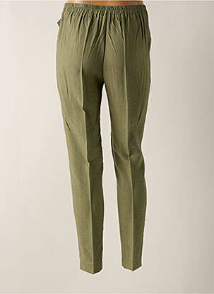 Pantalon slim talie elastică verde GEVANA femeie