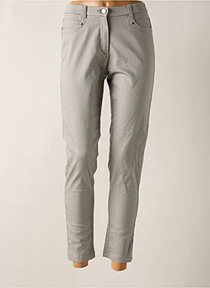 Pantalon 7/8 talie elastică gri CHRISTINE LAURE femeie