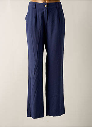 Pantalon drept albastru HALOGENE femeie