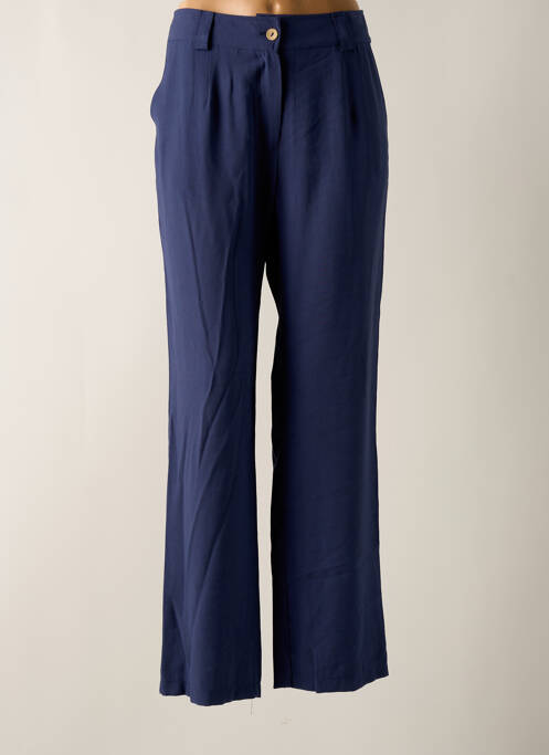 Pantalon drept albastru HALOGENE femeie