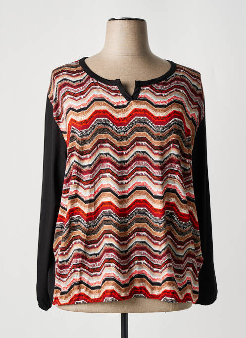 Tricou guler în v mâneci lungi negru HAJO femme