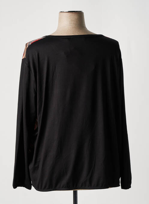 Tricou guler în v mâneci lungi negru HAJO femme