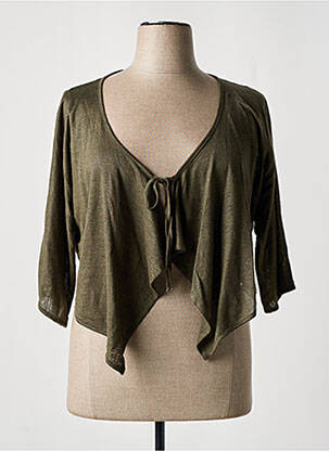 Vestă cu mâneci lungi verde MALOKA femeie