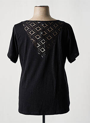 Tricou croială dreaptă mâneci scurte negru AGATHE & LOUISE femeie