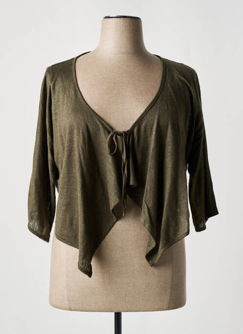 Vestă cu mâneci lungi verde MALOKA femeie