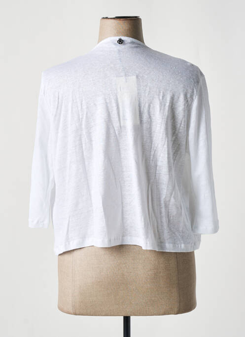 Vestă cu mâneci lungi alb MALOKA femeie