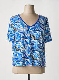 Tricou imprimeu fantezie mâneci scurte albastru PAUL BRIAL femme
