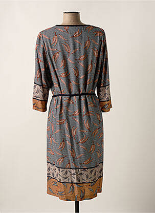 Rochie midi mâneci 3/4 mâneci 3/4 albastru GRIFFON femeie