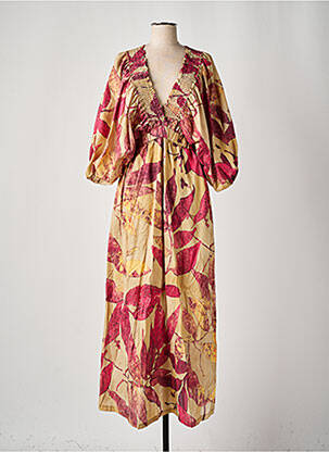 Rochie lungă bej ANGELA DAVIS femeie