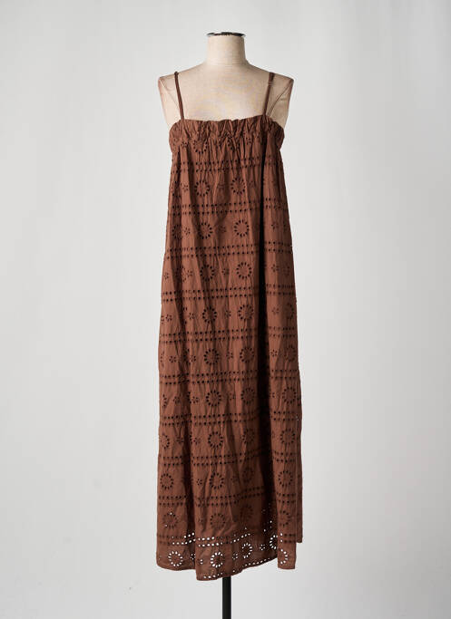 Rochie lungă maro LUMINA femeie