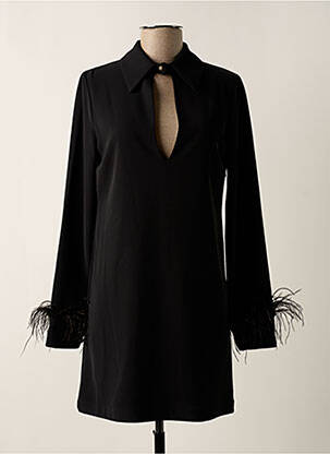 Rochie scurtă mâneci lungi mâneci lungi negru ANGELA DAVIS femeie
