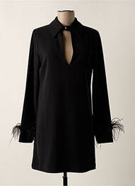 Rochie scurtă mâneci lungi mâneci lungi negru ANGELA DAVIS femeie