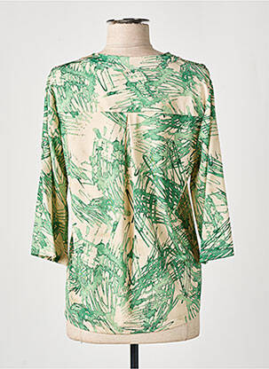 Top elasticitate mâneci 3/4 verde FRIDA MADÉ femeie