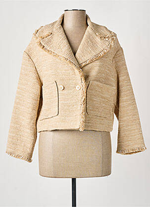 Jachete casual guler tip costum bej ANGELA DAVIS femeie
