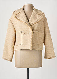 Jachete casual guler tip costum bej ANGELA DAVIS femeie