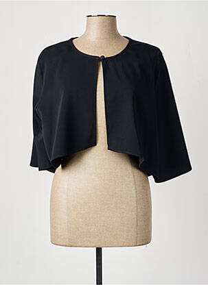 Poncho guler rotund negru GINA BACCONI femeie
