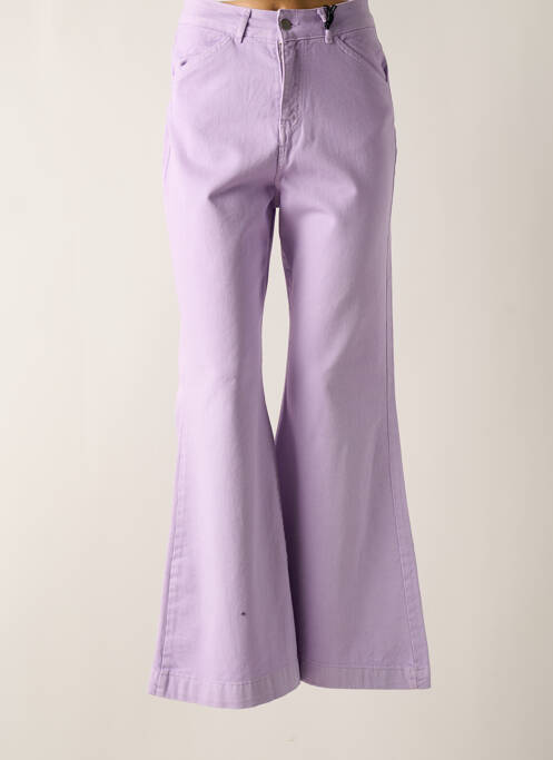 Pantalon evazat violet LUMINA femeie