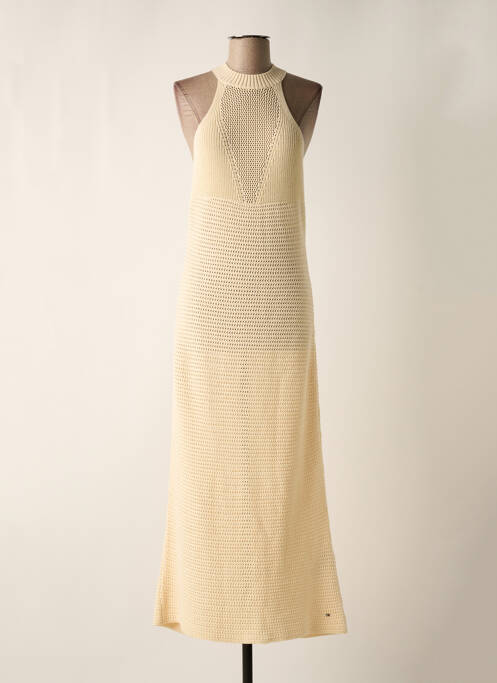 Rochie lungă bej TOMMY HILFIGER femeie