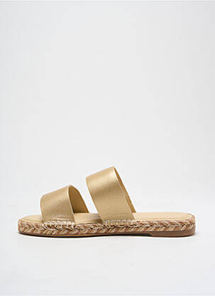 Espadrile țesătură satinată toc plat până la 3 cm auriu TOMMY HILFIGER femeie