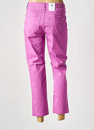 Pantalon 7/8 închidere cu fermoar sub clapetă cu nasturi violet C'EST BEAU LA VIE femeie