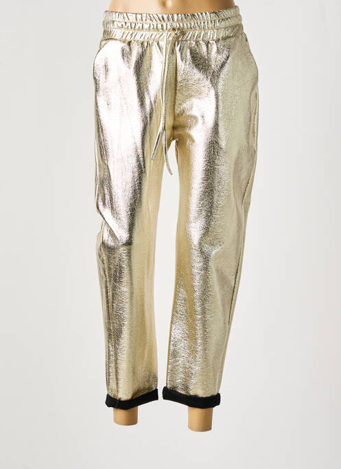 Pantalon drept auriu HOLLY & JOEY femeie