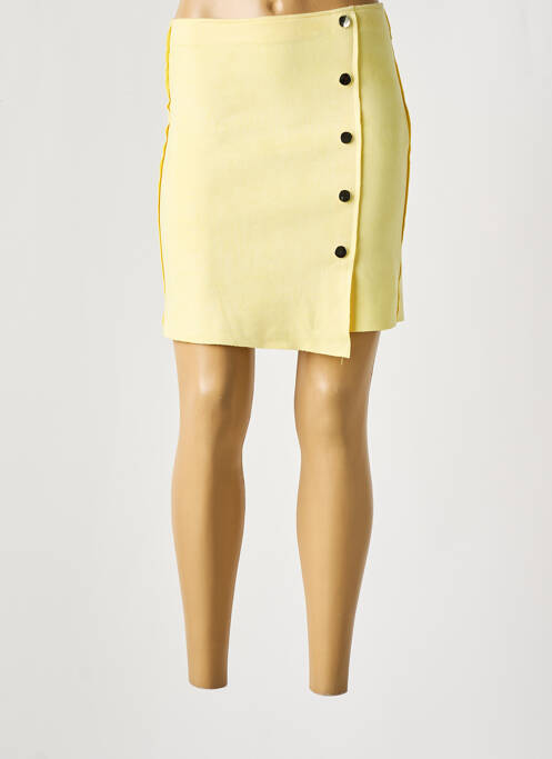 Fustă scurtă galben H F WOMAN COLLECTION femeie