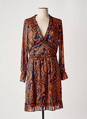 Rochie midi portocaliu LILIE ROSE femeie