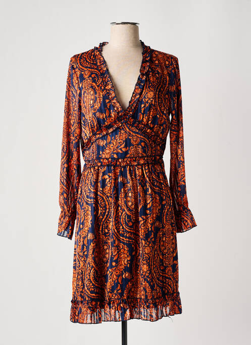 Rochie midi portocaliu LILIE ROSE femeie