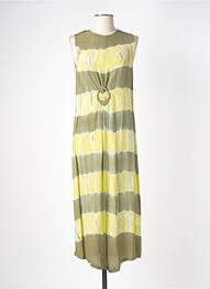 Rochie lungă fără mâneci fără mâneci verde MALIPARMI femme