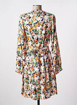 Rochie midi imprimeu floral mâneci lungi portocaliu ANNAHPA femeie